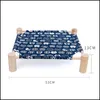 Lits de chat Meubles Été Hamac Lit Pet House Accessoires Bois Toile Salon Pour Petits Chiens Chats Slee Mat1 Drop Delive Ffshop2001 Dhgoh