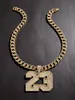 New Gold Silver Miami Cuban Link Chain Mens Collane Hip Hop graduato da tennis Chain Jewelry 23 numero