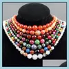 Beaded halsband Natural Agate Red Indian Grass Tower Chain Halsband Stone Bead Drop Delivery 2021 Smycken Pendants CARSHOP2006 DH3QF