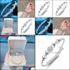 Bangle Exquisite And Creative Nine Transfer Beads Bracelet White Copper Sier-Plated Womens Ball Jewelry Drop Delivery 202 Dhseller2010 Dhvq5
