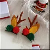 Akcesoria do włosów Chirstmas dzieci roża barrette dziewczęta mieszane w stylu kreskówka do kuli do uszu ornament dzieci dzieci Xmas b mxhome dhnop