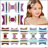 Haaraccessoires lieve babymeisjes bowknot clip hoofddeksels cartoon colorf pvc laser glitter zwaluw staart duck snavel barre mxhome dhzmw