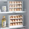 Organisation de rangement de cuisine Kotak Penyimpanan Telur Tiga Lapis Lipat Kreatif 220823