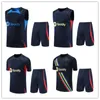 2023men Barcelona TRACKSUIT camisa de futebol barca SET adulto TRAINING SUIT 2023 24 Colete de manga curta fatos de treino