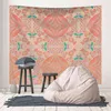 Indiano mandala stampa tappeto appeso a parete bohemien telo mare coperta in poliestere tappetino yoga scialle tiro velluto rosa boho arazzo J220804