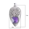 WOJIAER – pendentif en pierre naturelle, forme carrée, Quartz, Aventurine, pendule, tranches de fer, breloque pour collier, bijoux BO984