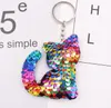 Cat Keychains Colorful Sequins Glitter Key Holder Keyring Key Chain For Car Key Cellphone Bag Handbag Charms