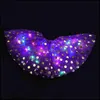 Decorative Flowers Wreaths 2022 New Led Skirt Glow Light Tutu Flower Luminous Party Wedding Birthday Home Decoration Gift Bdesybag Dhd38