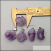 Arts And Crafts Fashion High Quality Natural Amethyst Druzy Stone Pendants For Jewelry Making Charms Irregar Accessorie Sp Sports2010 Dhvmj