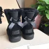 Верхнее превосходное качество роскошного дизайнера Boots Womens Boot Fashion Winter Blat Bteent Sheekskin Work Boot Подлинный кожаный снегопад 35-42 с коробкой