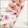 Filtar Swaddling Florals baby Muslin Swaddle Wrap Filt Wraps Nursery Bedbling Towking Sp￤dbarn inslaget trasa med headba mxhome dhfmf