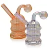 OB-1809 Nouvelle pipes à eau colorées et colorées de 4,6 pouces petites et exquises de combustible en verre pyrex de narguilé