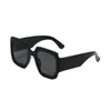 Kare büyük boy güneş gözlükleri erkek kadın baskı mektubu çerçeve tasarım moda güneş gözlükleri kadınlar UV400 gözlük