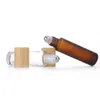 100 Stück 15 ml klarer Bernsteinglasrolle auf Flaschenprobe Test ätherische Ölfläschchen mit Roller