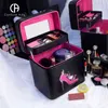 Mode met een spiegel cosmetische tas professionele opbergdoos vrouwen grote capaciteit make -up case organisator draagbare mooie koffer 220820