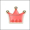 Pins Brooches Color Crown Shape Brooch Pin Unisex Alloy Drop Oil Sweater Clothes Lapel Pins Europe Women Bag Hat Cowboy C Jewelsho2284