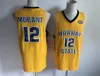 NCAA Murray State Racers 12 Ja Morant Jersey Temetrius Jamel College Basketball porte jaune bleu blanc OVC Ohio Valley