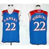 NCAA Kansas Jayhawks College Joel # 21 Embiid Josh 11 Jackson Andrew 22 Wiggins Paul 34 Pierce Wilt 13 Chamberlain Basquete Jerseys