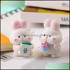 Outra decora￧￣o de casa mini resina fofa estatuetas de animais de coelho ornamento coelho coelhinho miniaturas micro fada jardim de bonsai decora￧￣o yydhhome dhr1z