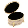 Luxury Vintage Metal Jewelry Box Ring Trinket Case smycken Armband Pearl Case Gift Storage Box Storage Cosmetic Hamper Gift 220819