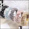 Headbands Lace Pearl For Women Girl Mesh Headdress Hair Clip Knotted Wide-Brim Ladies Headband 211522 Drop Delivery 2021 Jewe Bdesybag Dhamo
