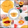 Bowls 1Pc Ceramic Stew Pot Pumpkin Shape Soup Bowl Double Handles With Lid Drop Delivery 2021 Home Garden Kitchen Dining Bar D Mxhome Dhpxx