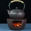 شواء الشواء الحديد الزهر الصغير BBQ المحمولة الرجعية المصغرة شاي الفرن تسخين الحامل شمعة قاعدة الشمعة 15 8 5 سم 118309x