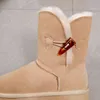 Botte en gros/au détail de haute qualité femmes 'australie classique neige en cuir véritable fourrure naturelle hiver marque femmes chaussure chaude 220805