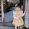 Girls Dresses Spring Cute Children Chinese Chi-Pao Cheongsam Year Gift Kids Girl Party Clothes Costume Baby Mxhome Drop Delive Mxhome Dhzqv