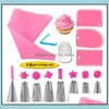 Baking Pastry Tools Pcs/Set Reusable Icing Pi Nozzles Set Bag Scraper Flower Cream Tips Converter Cup Cake Decorating Drop D Mxhome Dh9Mw