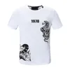Designer T-shirt Hommes Skull Summer Basic Lettre d'impression en cristal solide Skateboard Casual Punk Tops Tee Shirts Mode Vêtements de luxe2597