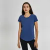 NWT No-see through yogaTops T-Shirt LU-58 Solid Colors Women Fashion Outdoor Yoga Tanks Sports Running Gym Clothes