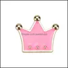 Pins Brooches Color Crown Shape Brooch Pin Unisex Alloy Drop Oil Sweater Clothes Lapel Pins Europe Women Bag Hat Cowboy C Jewelshops Dh9Ut