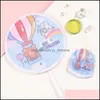 Other Household Sundries High Quality Polyester Cartoon Mini Round Disc Portable Fan Folding Pocket Wallet Flyer Handheld Dr Yydhhome Dhq9B