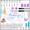 Baking Pastry Tools 134Pcs/Set Set Pi Nozzles Bags Cake Cutter Spata Smoother Turntable Whisk Decorating Tool Drop Deli Carshop2006 Dhhsu