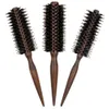 Антистатическая кабана щетина прямой твил щетка для парикмахерской круглой деревянной кисточки для волос для вьющихся волос223p