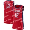 24 Women US Basketball Summer 15 Brittney Griner Jersey 10 Breanna Stewart 4 Jewell Loyd 9 A'ja Wilson 6 Sue Bird 12 Diana Taurasi USA Red Men