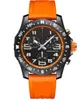 Master Design Reloj para hombre Japón Cuarzo Endurance Pro Avenger Cronógrafo 44 mm Relojes Naranja Caucho 1884 Relojes para hombre Relojes de pulsera de vidrio Hardex Envío gratuito