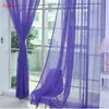 festliga transparent festliga vita tyllgardiner f￶r vardagsrumsdekoration modern chiffong solid ren voile k￶k gardin