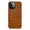 Caixa de telefonia de couro de crocodilo genu￭no para iPhone 14 13 12 mini 11 Pro Max XR Samsung Galaxy S20 Ultra Dur￡vel Color S￳lido Business Prote￧￣o ￠ prova de choque de shell