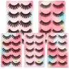 Natural Thick 3D False Eyelashes Soft & Vivid Messy Crisscross Reusable Hand Made Multilayer Full Strip Fake Lashes Extensions Eyes Makeup Accessory