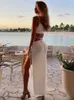 Mozision Off-shoulder Sexy Long Dress Women Summer Sleeveless Party Club Dresses Ladies Fashion Irregular Ruched Madi Dress T220819