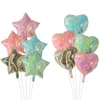 18 Inch Agate Five-pointed Star Balloon 18 Inch Heart-shaped Round Five-pointed Star Aluminum Foil Balloons Birthday Decoration Ball DH956