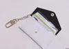 Designer Brieftaschenkarte Halter Schlüsselbund Keyring Mode Geldbörse Autokette Brown Womens Mens Key Ring Kreditkarte Halter Zip Coin2149