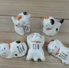 Счастливая кошачья палочка для палочки отдыха Японская керамика держателя палочки для отелей
