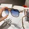 خمر رئيس النظارات الشمسية رجالي يندبروف العلامة التجارية الفاخرة نظارات المرأة التدرج المعادن موضة إطار كبير متدرج مكبرة الصيف عطلة السفر 2023