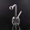 Großhandel mit abnehmbaren Wasserpfeifen, dick, berauschend, protable, Mini, klare, billige Wasser-Dab-Rig-Bong-Pfeife mit Glas-Ölbrenner-Downstem-Schüssel zum Rauchen