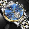 New hollow men's brand watch men automatic mechanical watch fashion waterproof