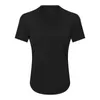 NWT LU-176 Vrouwen Korte mouwen Running Shirt Snel droge fitness Yoga Sportstank Top Gym Running T-shirt Tops Workout Yoga Jogging T-shirt