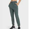 L-81 Drawstring Jogger Pants 2 개의 사이드 포켓이있는 와이드 레그 스포츠 바지 요가 레깅스 Quick Dry Athletic Gym Running Exercie Tight